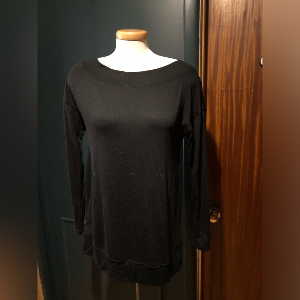 Boatneck Black Women's Top